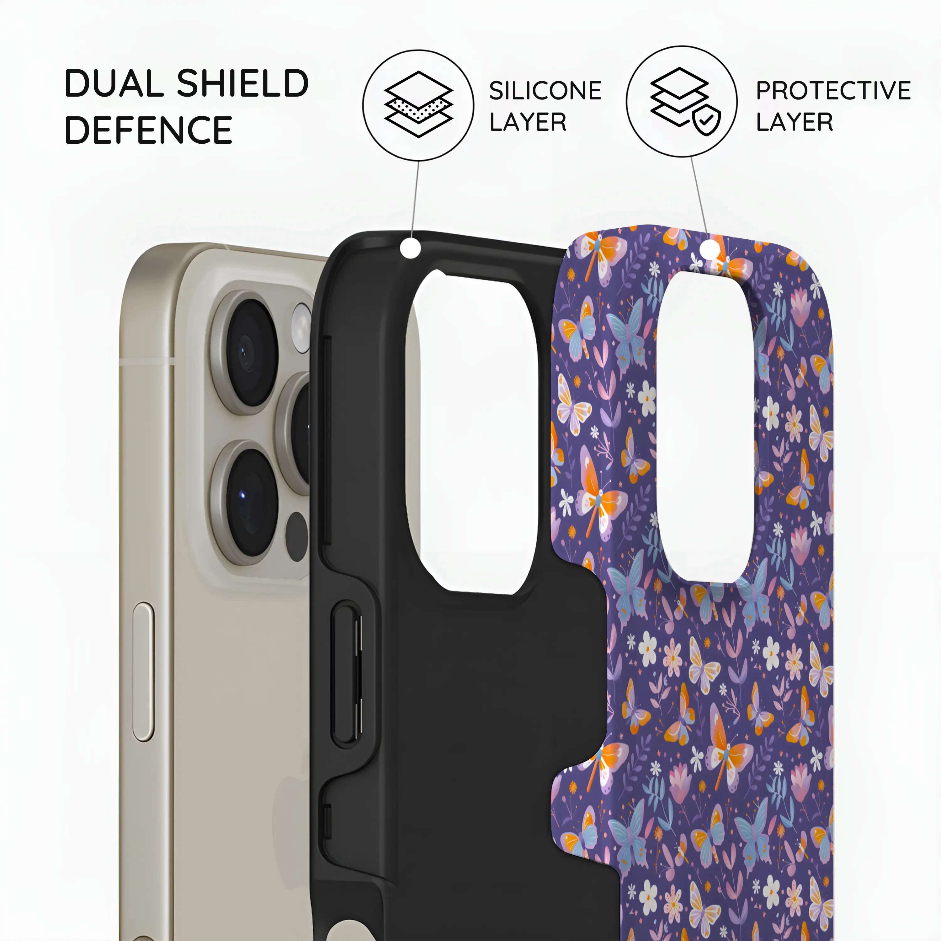Violet Flutter - iPhone 16 Pro Case