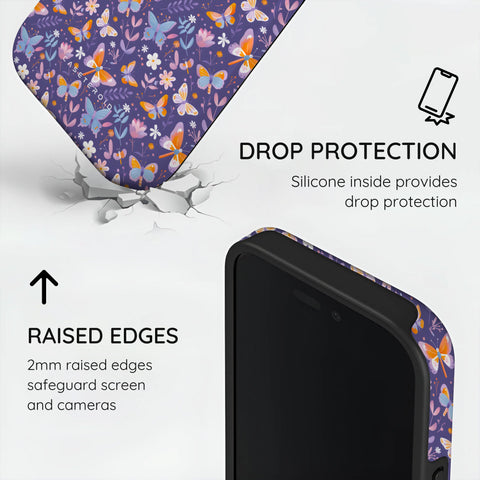 Violet Flutter - iPhone 16 Case