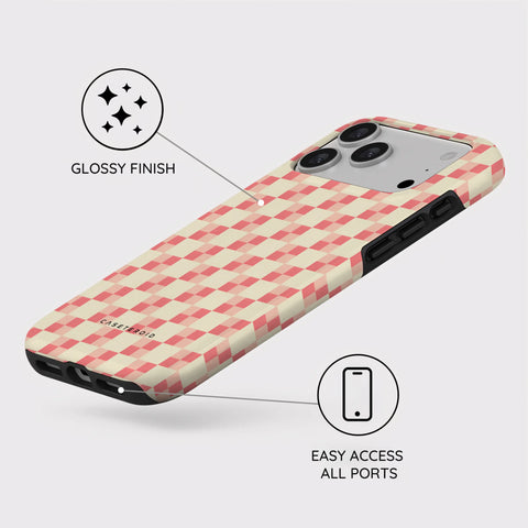Blush Grid - iPhone 17 Pro Max Case