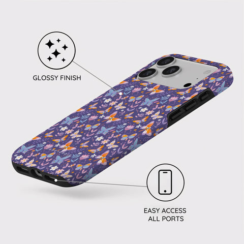 Violet Flutter - iPhone 17 Pro Max Case