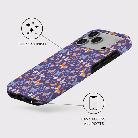 Violet Flutter - iPhone 17 Pro Case