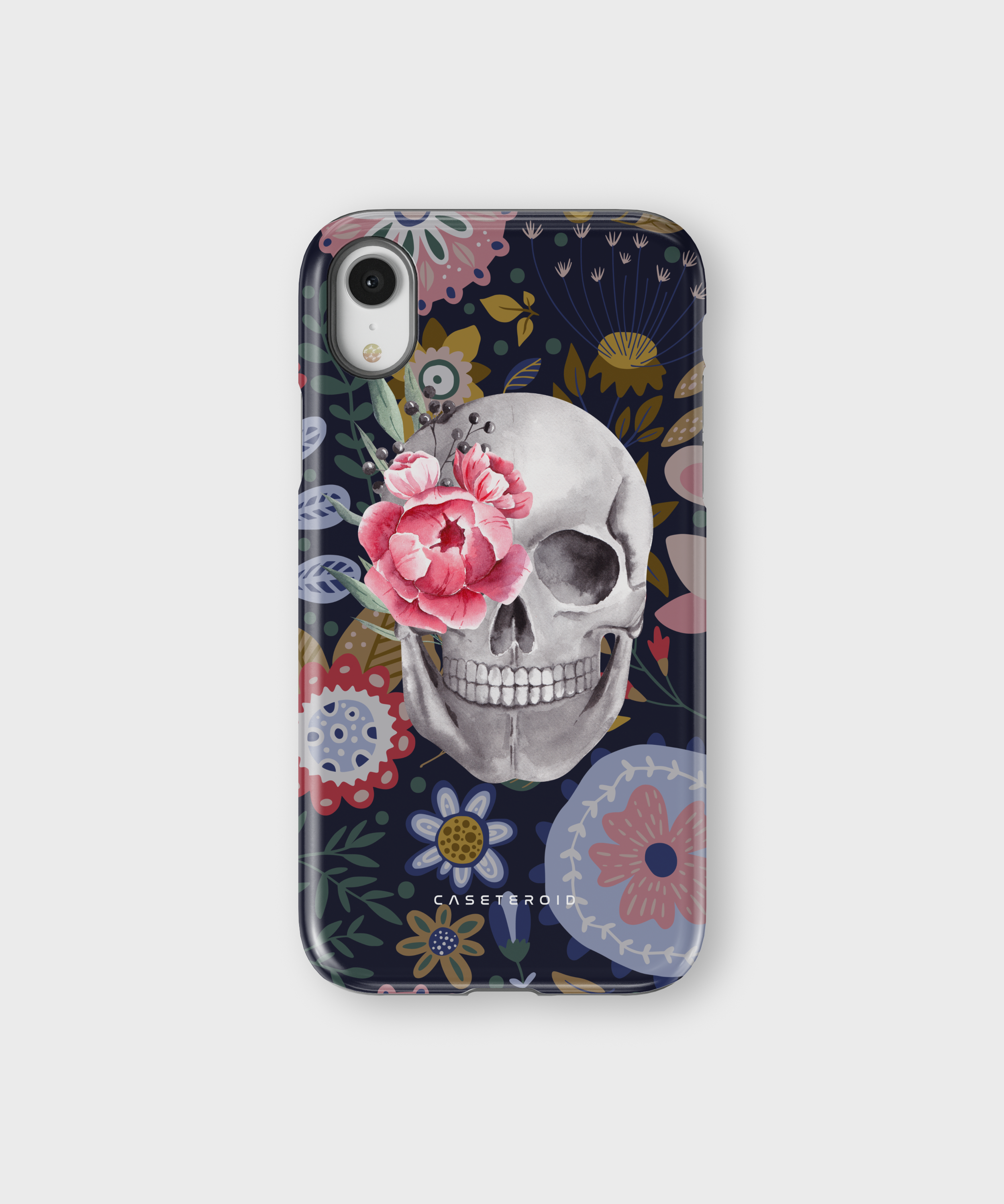 iPhone Tough Case - Skull Flowers - CASETEROID