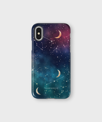 iPhone Tough Case - Cosmic Moonlit Pattern