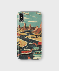 iPhone Tough Case - Vintage Journey Route - CASETEROID