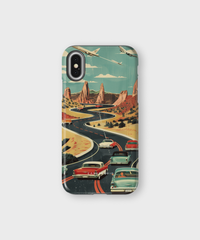 iPhone Tough Case - Vintage Journey Route - CASETEROID