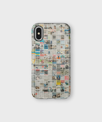 iPhone Tough Case - Worldwide Chronicle Mosaic - CASETEROID