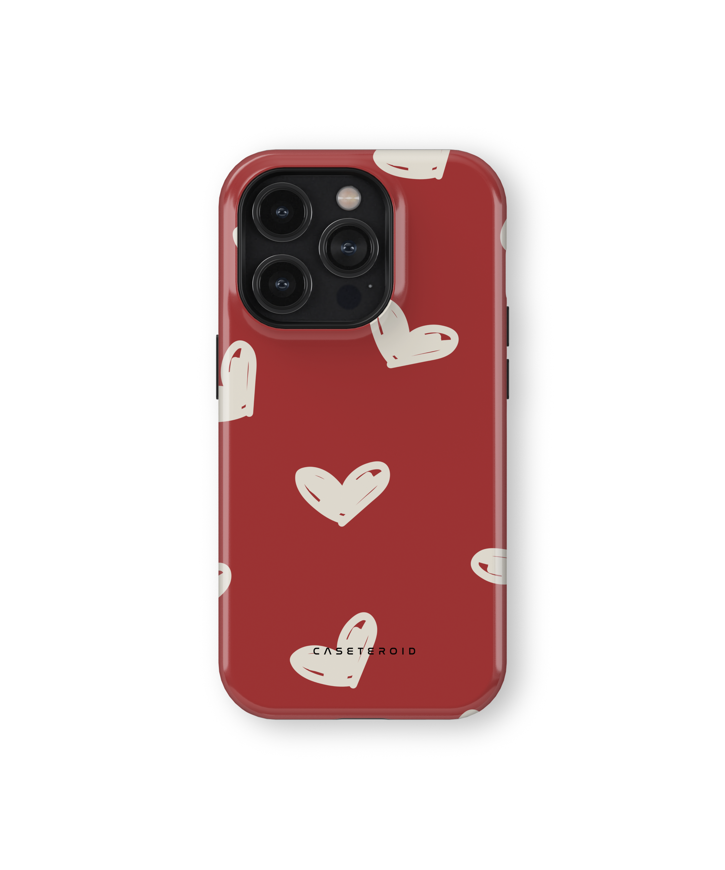 iPhone Tough Case with MagSafe - Crimson Love Notes - CASETEROID