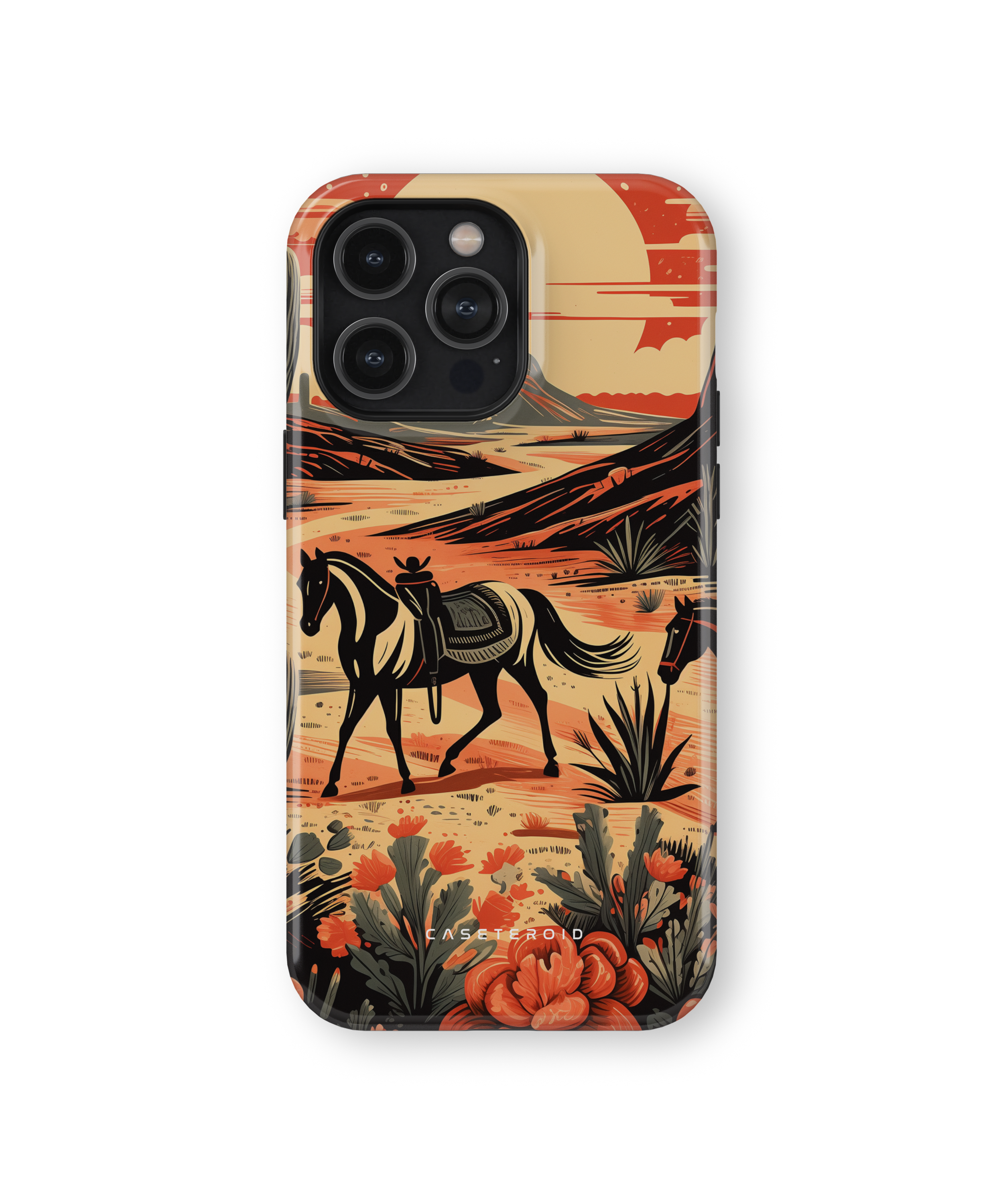 iPhone Tough Case with MagSafe - Desert Stallion Silhouette - CASETEROID