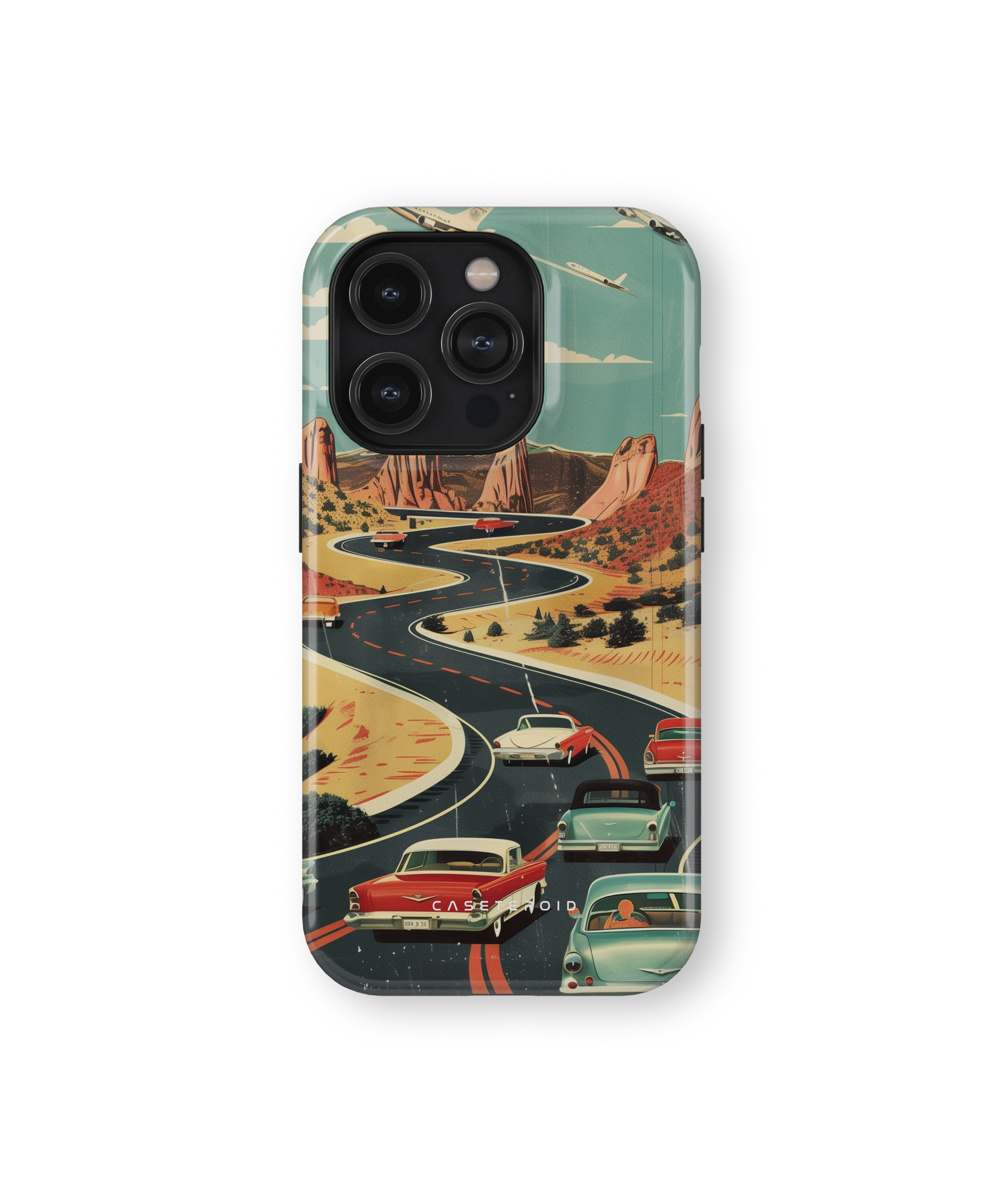 iPhone Tough Case - Vintage Journey Route - CASETEROID