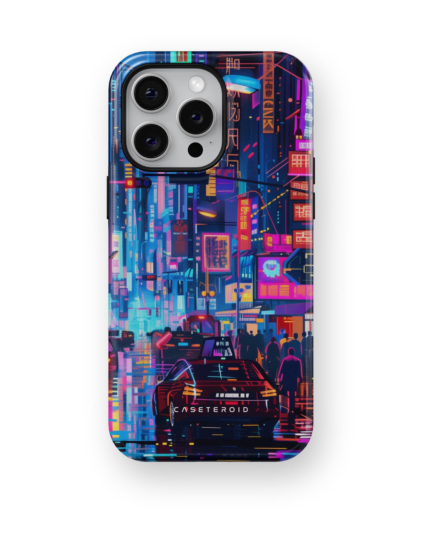 Neon Metropolis Matrix MagSafe Tough Case for iPhone 15 Pro Max - CASETEROID