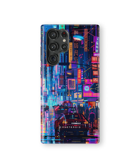 Neon Metropolis Matrix Tough Case for Samsung Galaxy S22 Ultra - CASETEROID