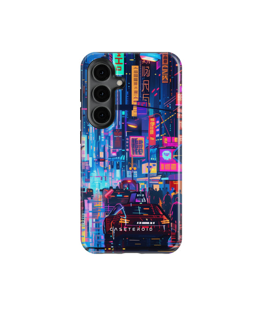 Neon Metropolis Matrix Tough Case for Samsung Galaxy S24 - CASETEROID