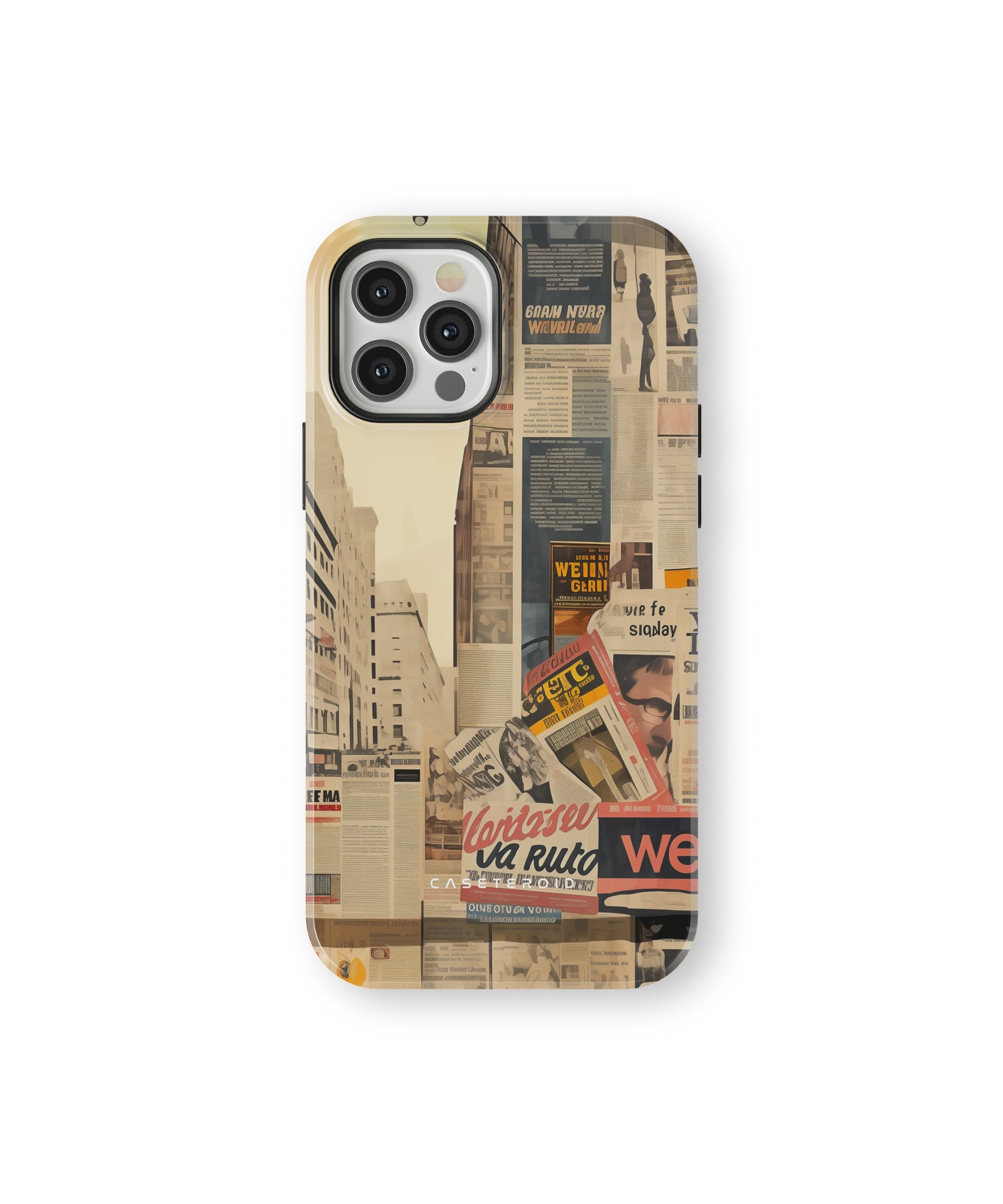 Newsprint Chronicles MagSafe Tough Case for iPhone 12 Pro - CASETEROID