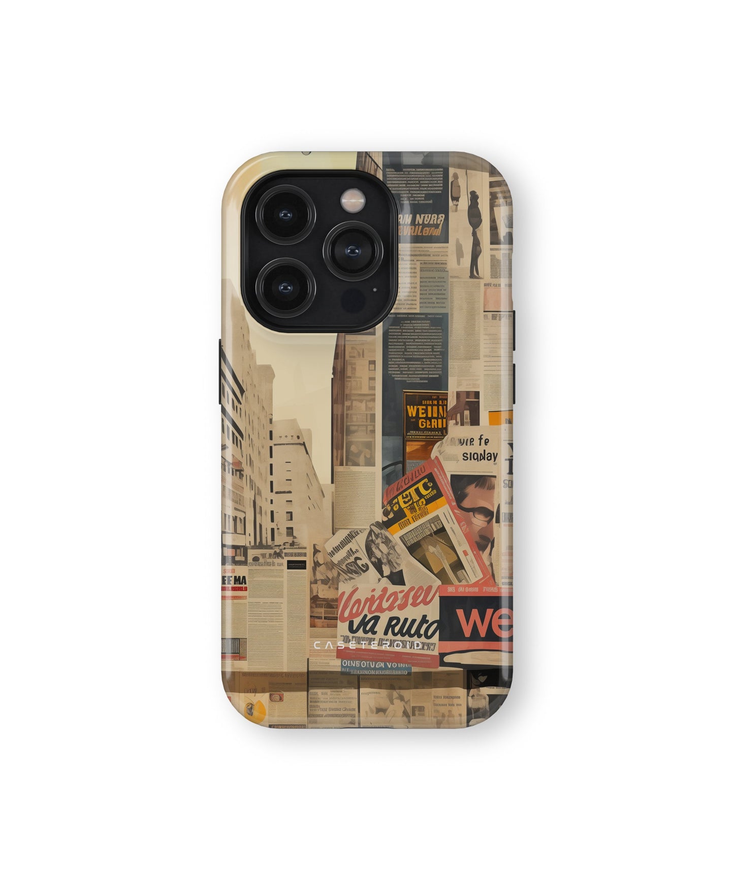 Newsprint Chronicles MagSafe Tough Case for iPhone 13 Pro - CASETEROID