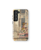 Newsprint Chronicles Tough Case for Samsung Galaxy S23 - CASETEROID