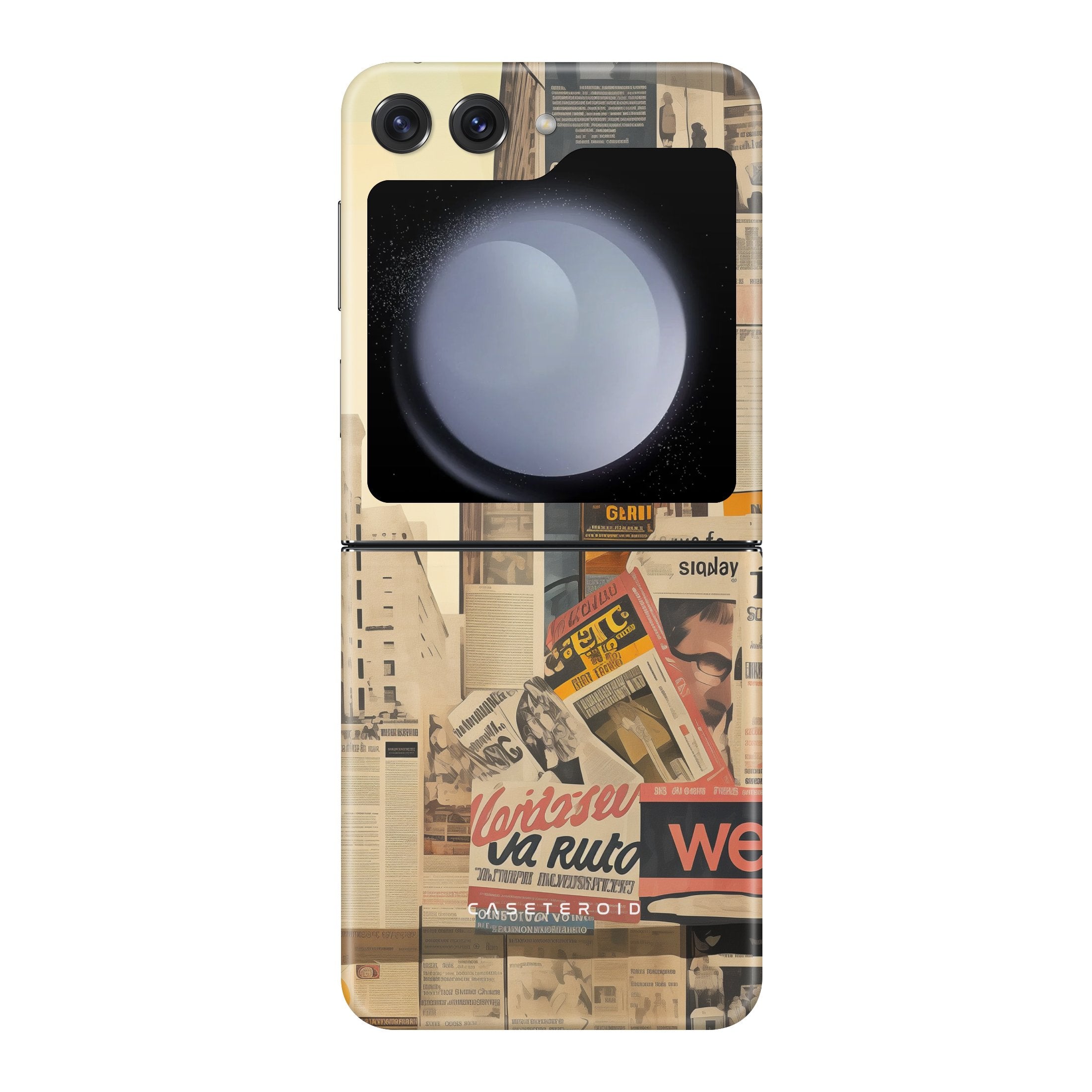 Newsprint Chronicles - Samsung Galaxy Z Flip 5 Case