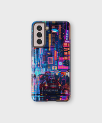 Samsung Tough Case - Neon Metropolis Matrix - CASETEROID