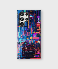 Samsung Tough Case - Neon Metropolis Matrix - CASETEROID