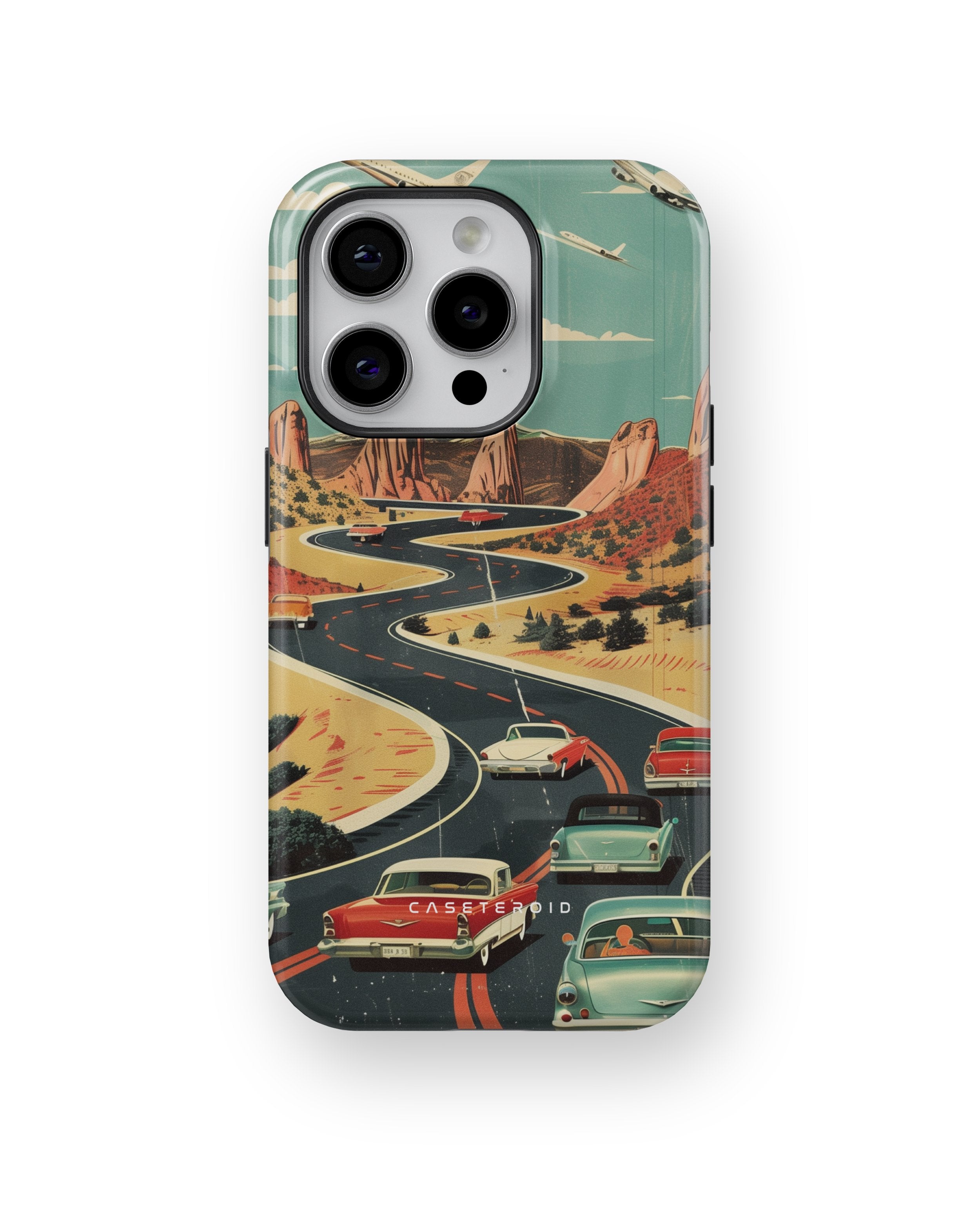 Vintage Journey Route - iPhone 15 Pro Case