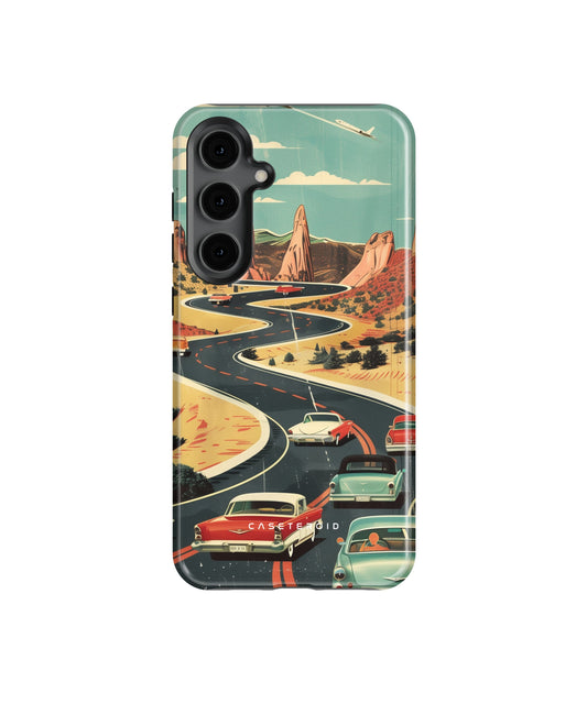 Vintage Journey Route Tough Case for Samsung Galaxy S24 Plus - CASETEROID