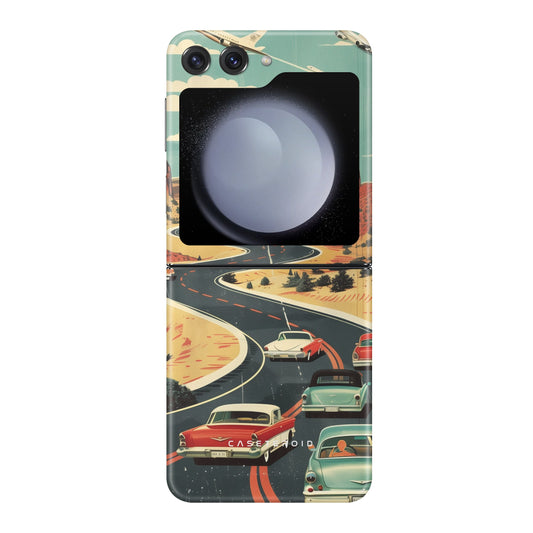 Vintage Journey Route Tough Case for Samsung Galaxy Z Flip 6 - CASETEROID