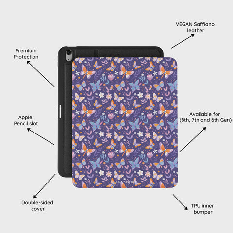 Violet Flutter - iPad Air 13 (8th/7th/6th Gen) Case