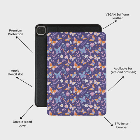 Violet Flutter - iPad Pro 11 (4th/3rd Gen) Case