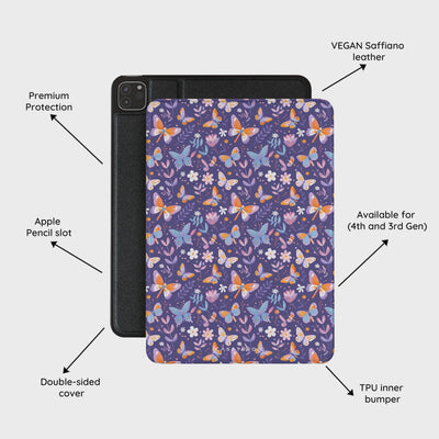 Violet Flutter - iPad Pro 12.9 (4th/3rd Gen) Case