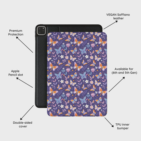 Violet Flutter - iPad Pro 12.9 (6th/5th Gen) Case